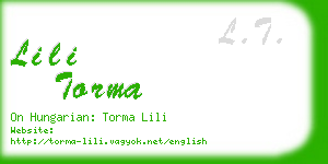 lili torma business card
